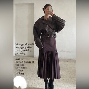 Morandi Vintage Italian Drop Waist Midi Skirt